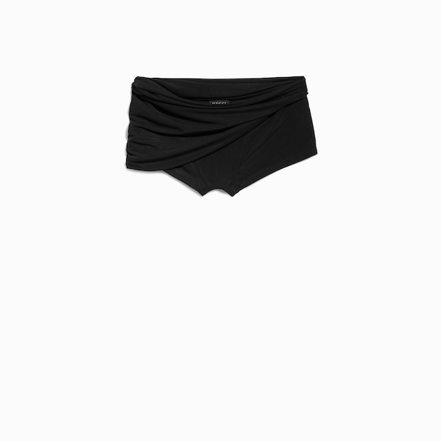 Crêpe jersey draped shorts