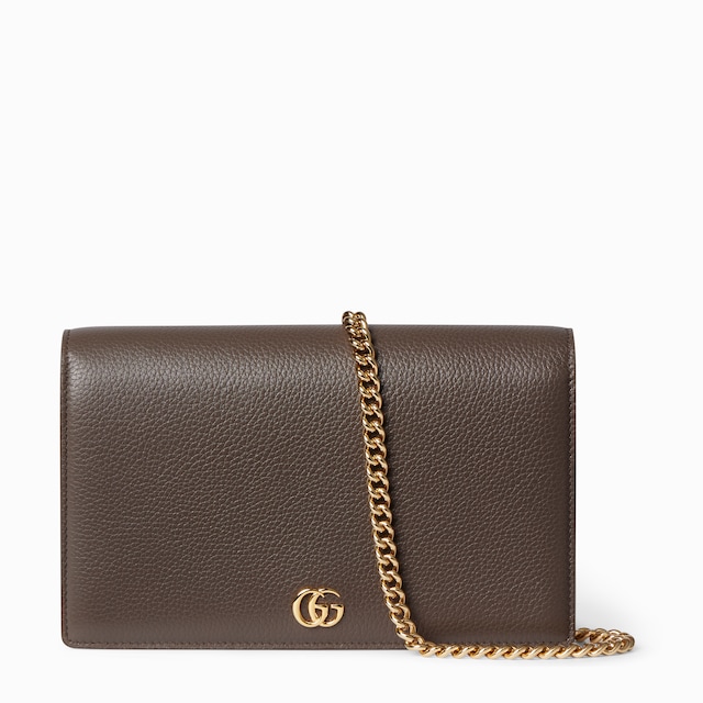 Bi-color GG Marmont wallet on chain