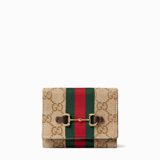 구찌 홀스빗 웹 스몰 삼단 지갑