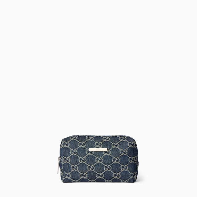 Medium cosmetic case with Gucci plaque