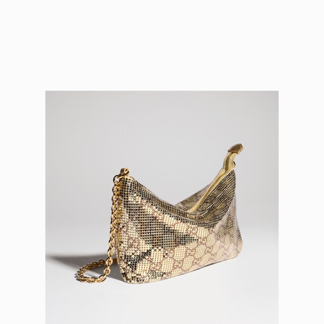 Metallic evening bag with charm - image 5