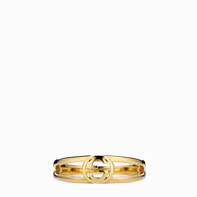 Gucci Interlocking 2-band 18k ring