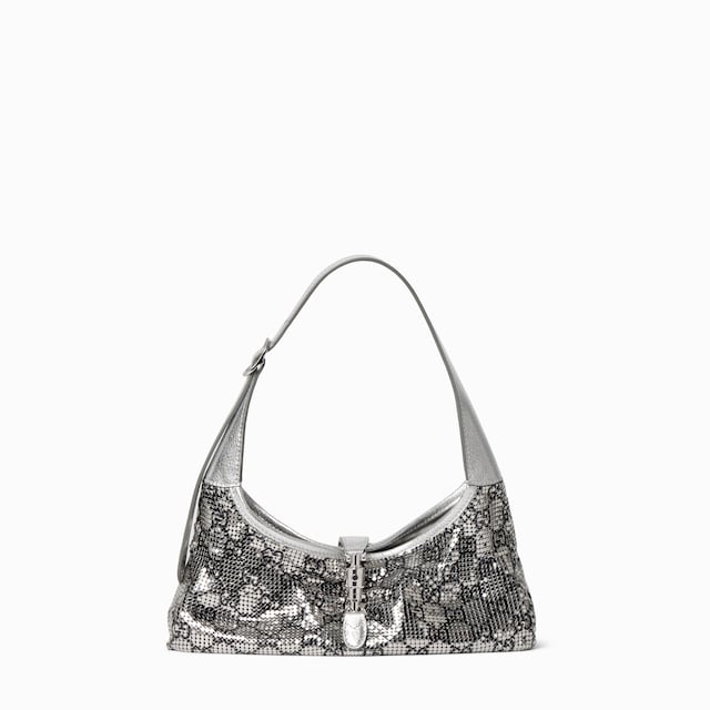 Jackie Slim metallic evening bag