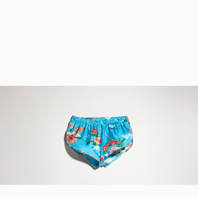 Printed silk twill shorts - image 5
