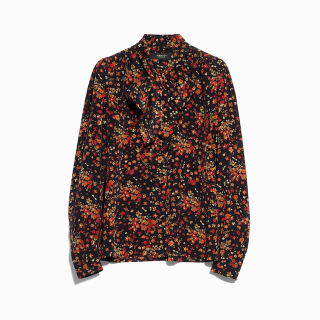 Printed silk shirt
