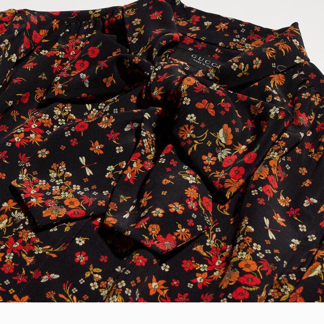 Printed silk shirt - image 5