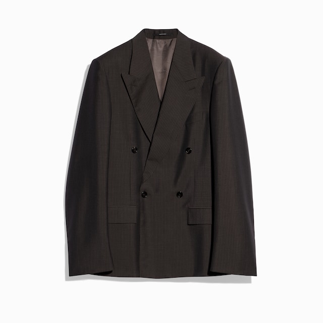 Jacke aus Wolle und Mohair mit Nadelstreifen