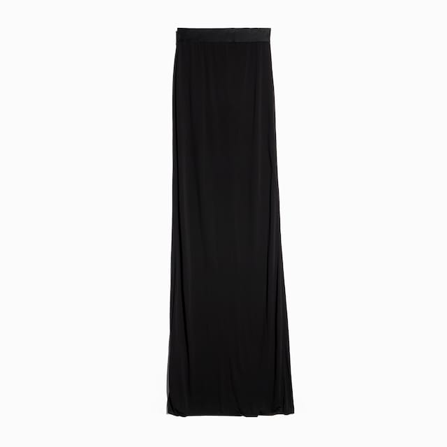 Viscose crêpe jersey long skirt