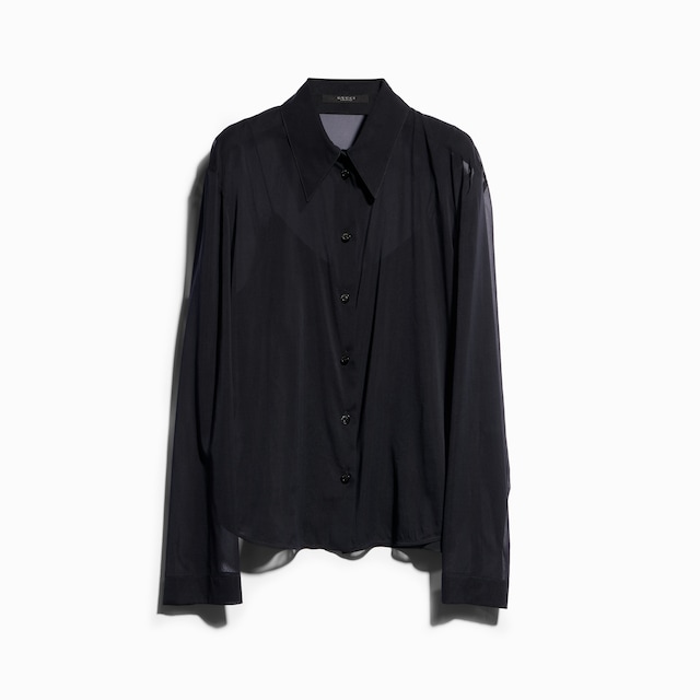 Silk stretch chiffon shirt