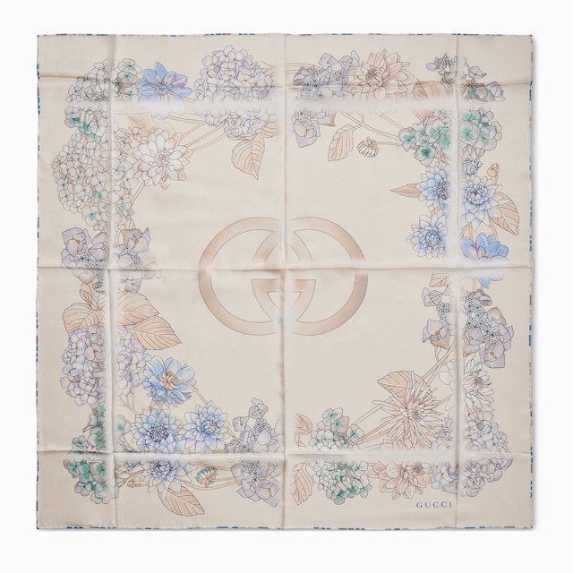 Printed silk twill carré