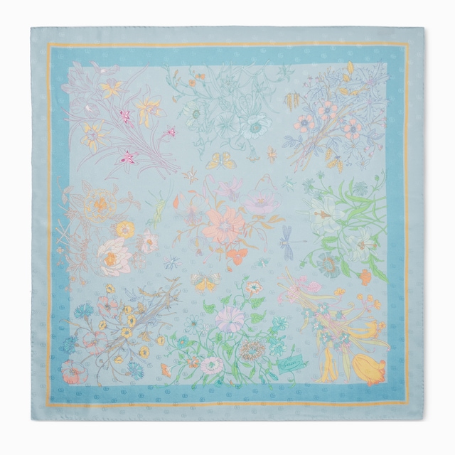 Printed silk twill carré