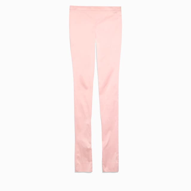 Stretch silk faille leggings