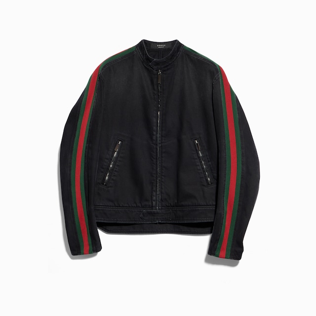 웹(Web) 코튼 데님 바이커 재킷