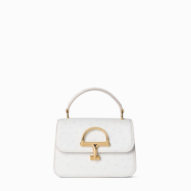 Gucci Siena ostrich small top handle bag