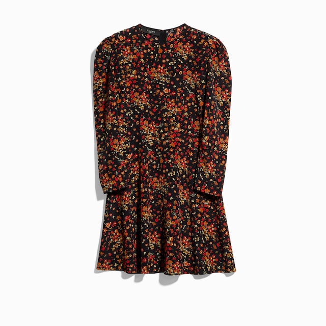 Vestido de seda estampado