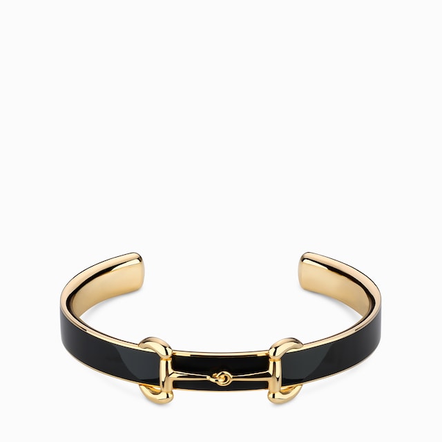Enamel bangle bracelet with Horsebit