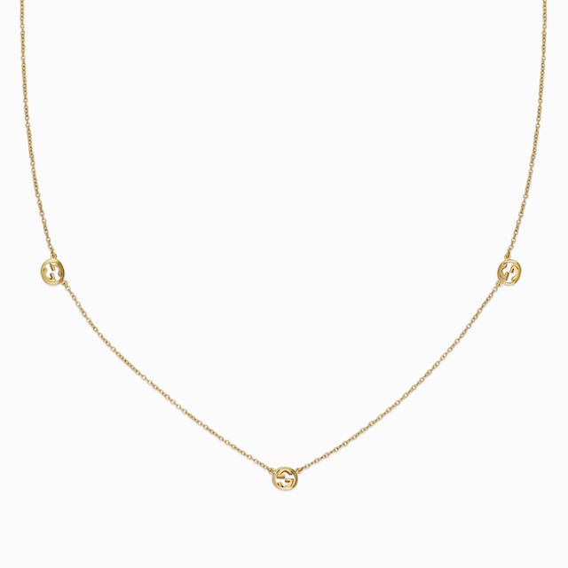 Collana con pendente Gucci Interlocking 18 carati
