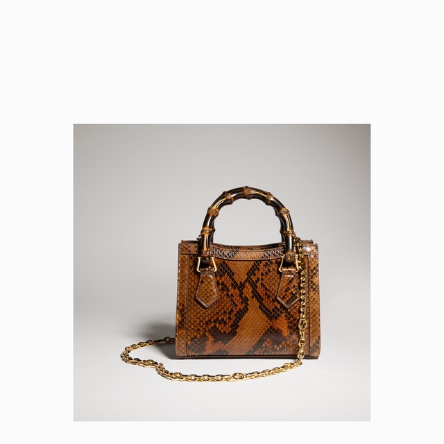 Gucci Diana python small tote bag - image 5