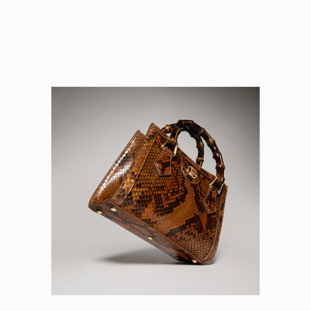 Gucci Diana python small tote bag - image 3