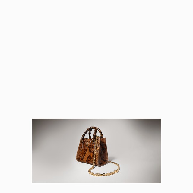Gucci Diana python small tote bag - image 4