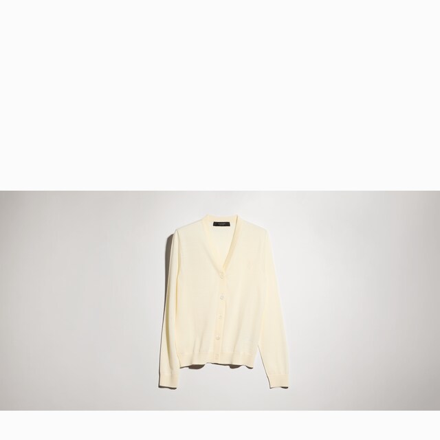 Fine wool cardigan with embroidery - image 5