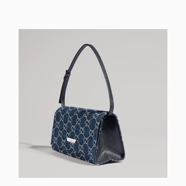 Small pouch with strap and Gucci plaque - image 3