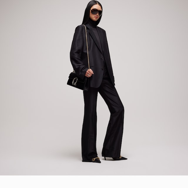 Fine silk faille pants - image 3