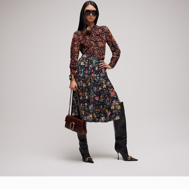 Printed silk shirt - image 4