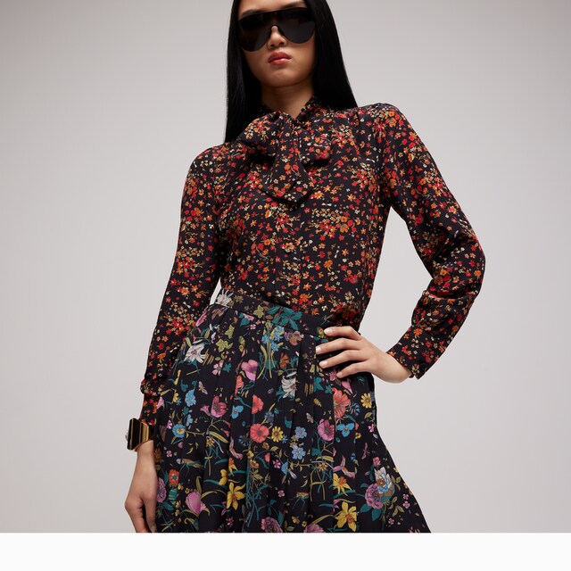 Printed silk shirt - image 2