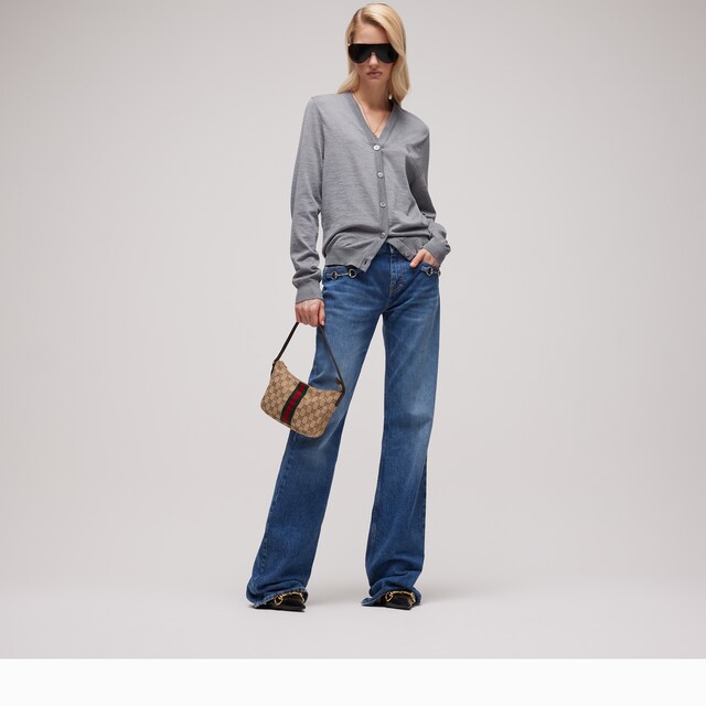 Fine wool cardigan with embroidery - image 3