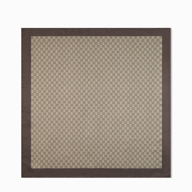 Printed silk twill carré