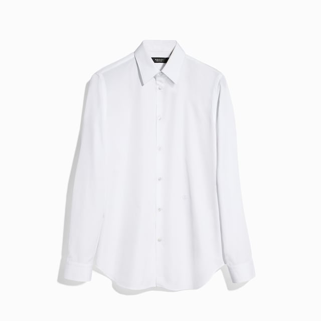 Camicia in popeline di cotone tinto in pezza