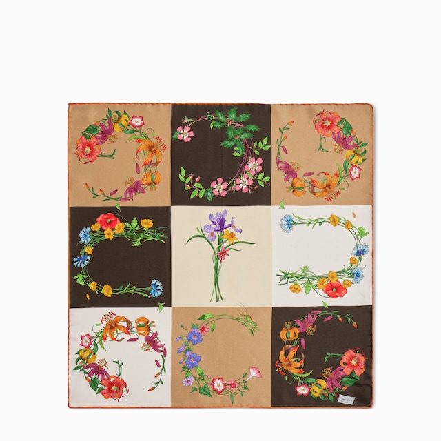 Printed silk twill bandana
