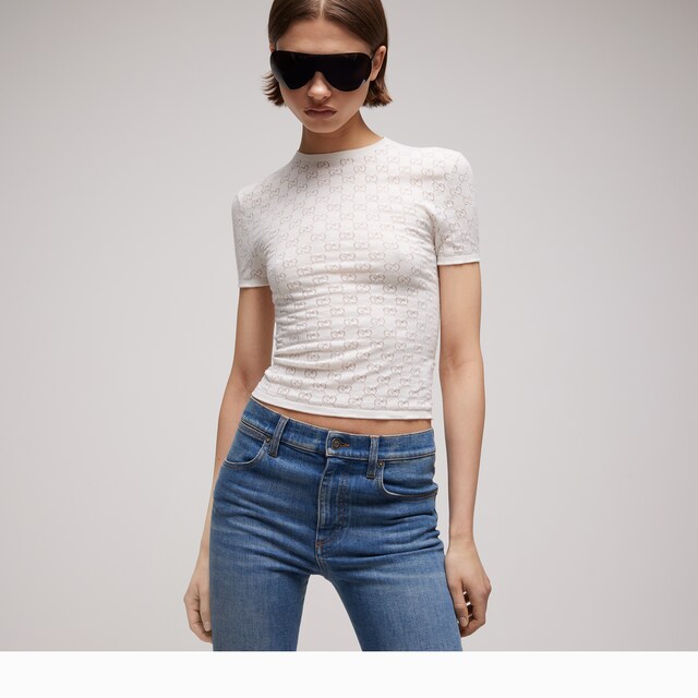 GG cotton devore T-shirt - image 2