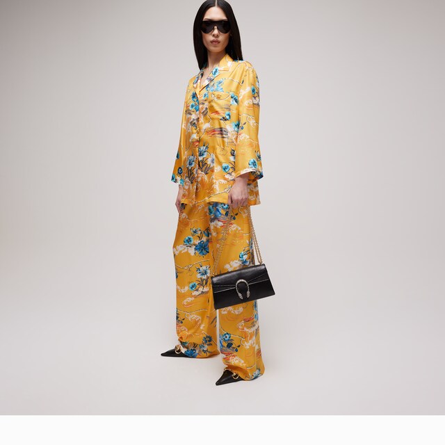 Printed silk twill shirt - image 3