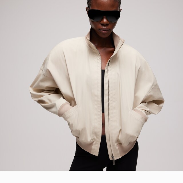 Silk poplin zip jacket - image 4