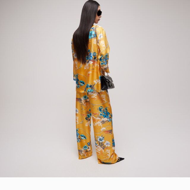 Printed silk twill shirt - image 2