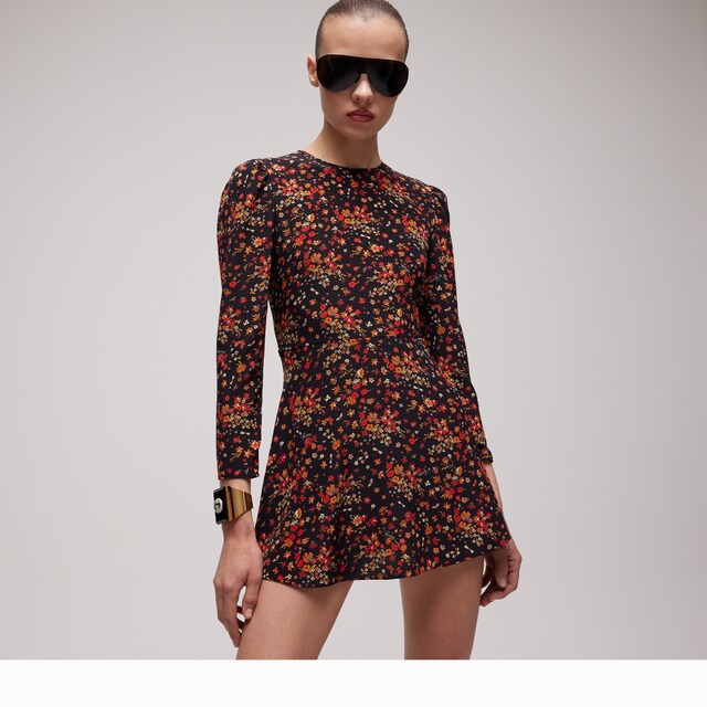Printed silk dress - image 3