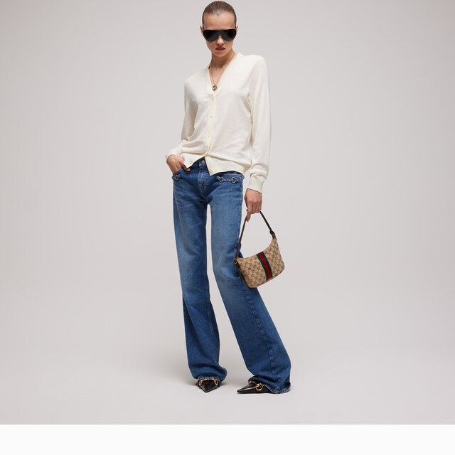 Fine wool cardigan with embroidery - image 4