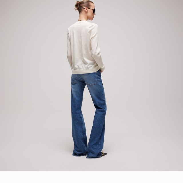 Fine wool cardigan with embroidery - image 2