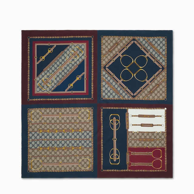Printed silk twill carré