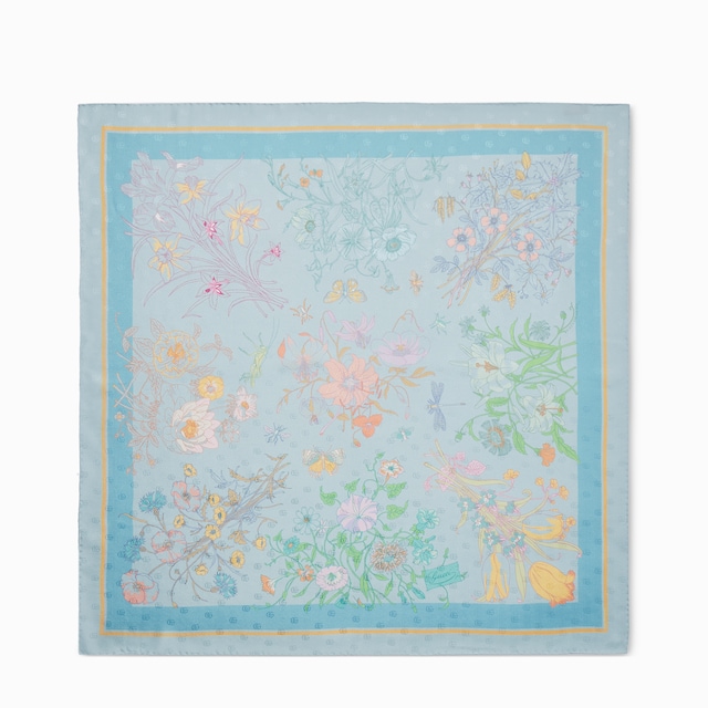 Printed silk twill carré