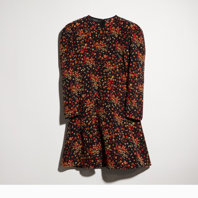Printed silk dress