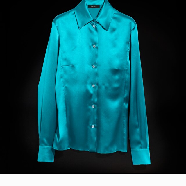 Silk satin shirt - image 4