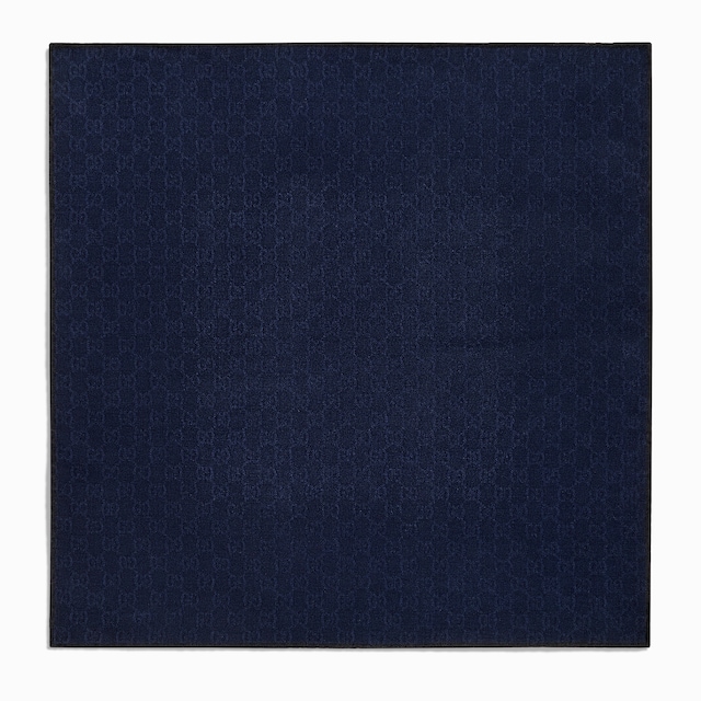 GG wool silk jacquard pocket square