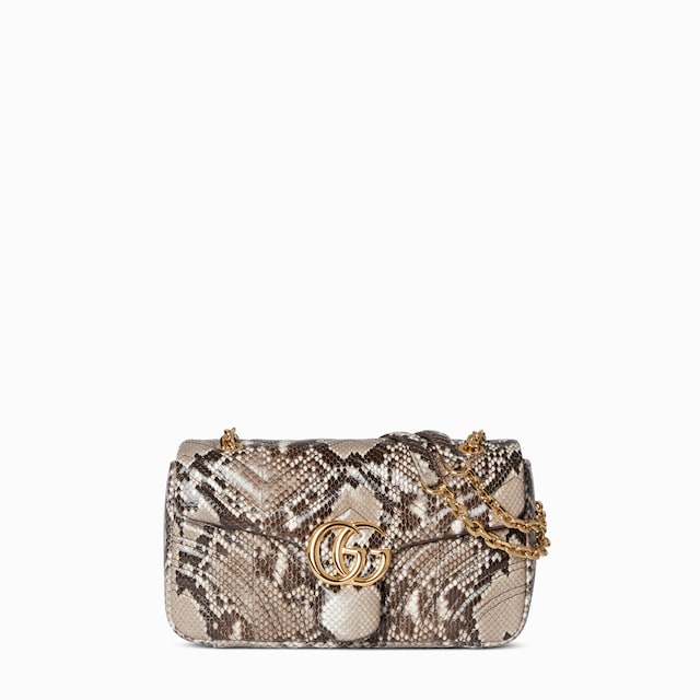 GG Marmont python medium shoulder bag