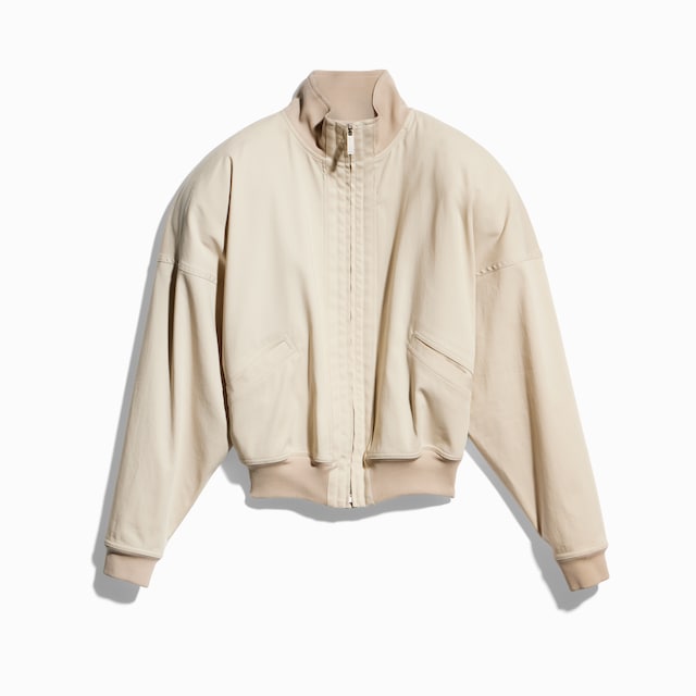 Silk poplin zip jacket