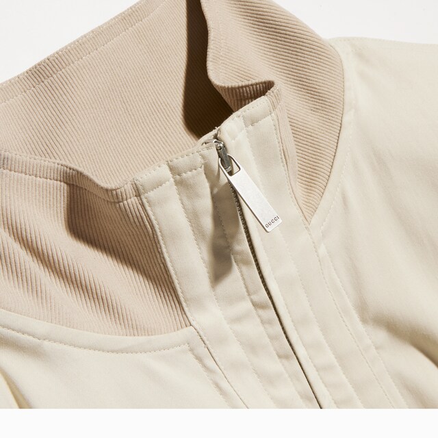 Silk poplin zip jacket - image 2