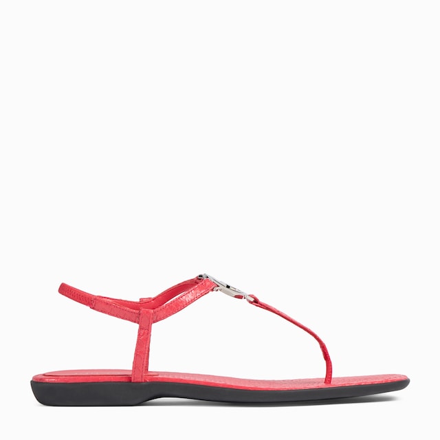 Women's python thong sandal with Interlocking G