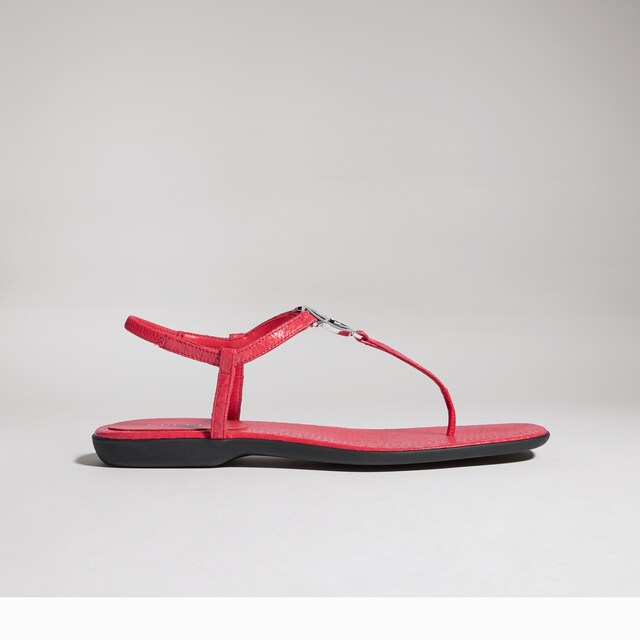 Women's python thong sandal with Interlocking G - image 4